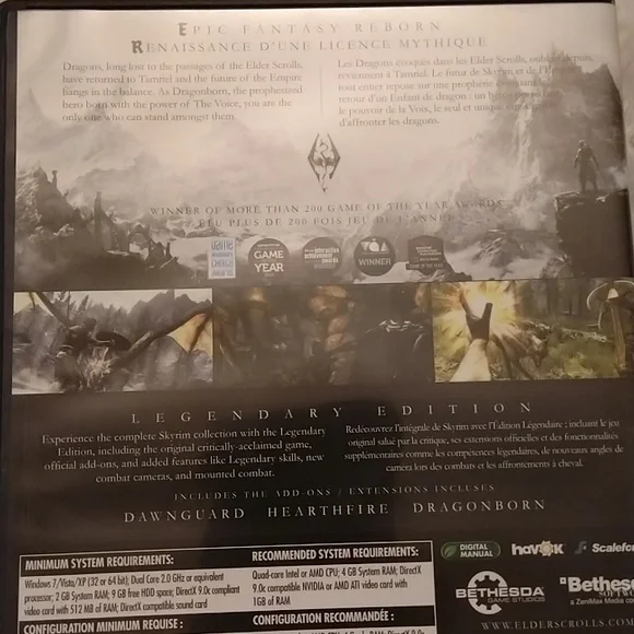 Skyrim Legendary Edition PC game ✨With Inserts: Includes map and sticker✨ - Picture 5 of 13